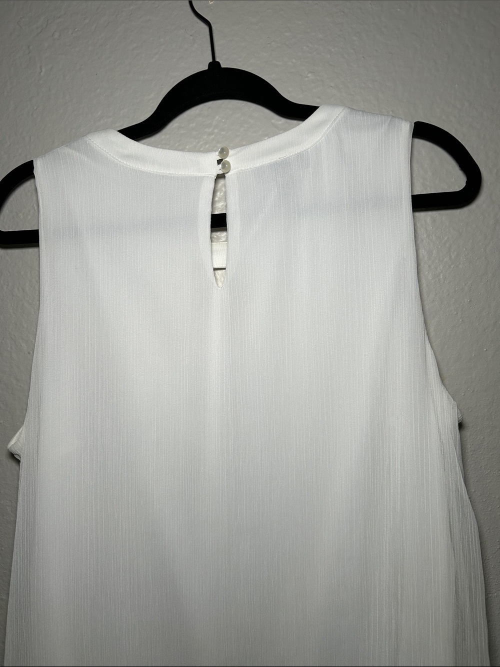 AB Studio White Crochet-Hem Sleeveless Camisole - Picture 6 of 7
